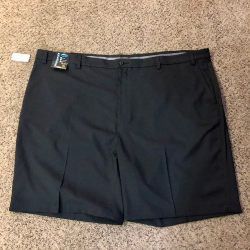Roundtree Yorke Performance Shorts Big Man 52 Waist NEW Black